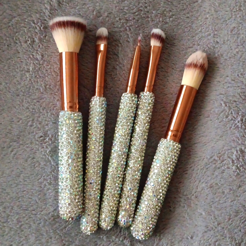 Bling Makeup Brushes With Pouch